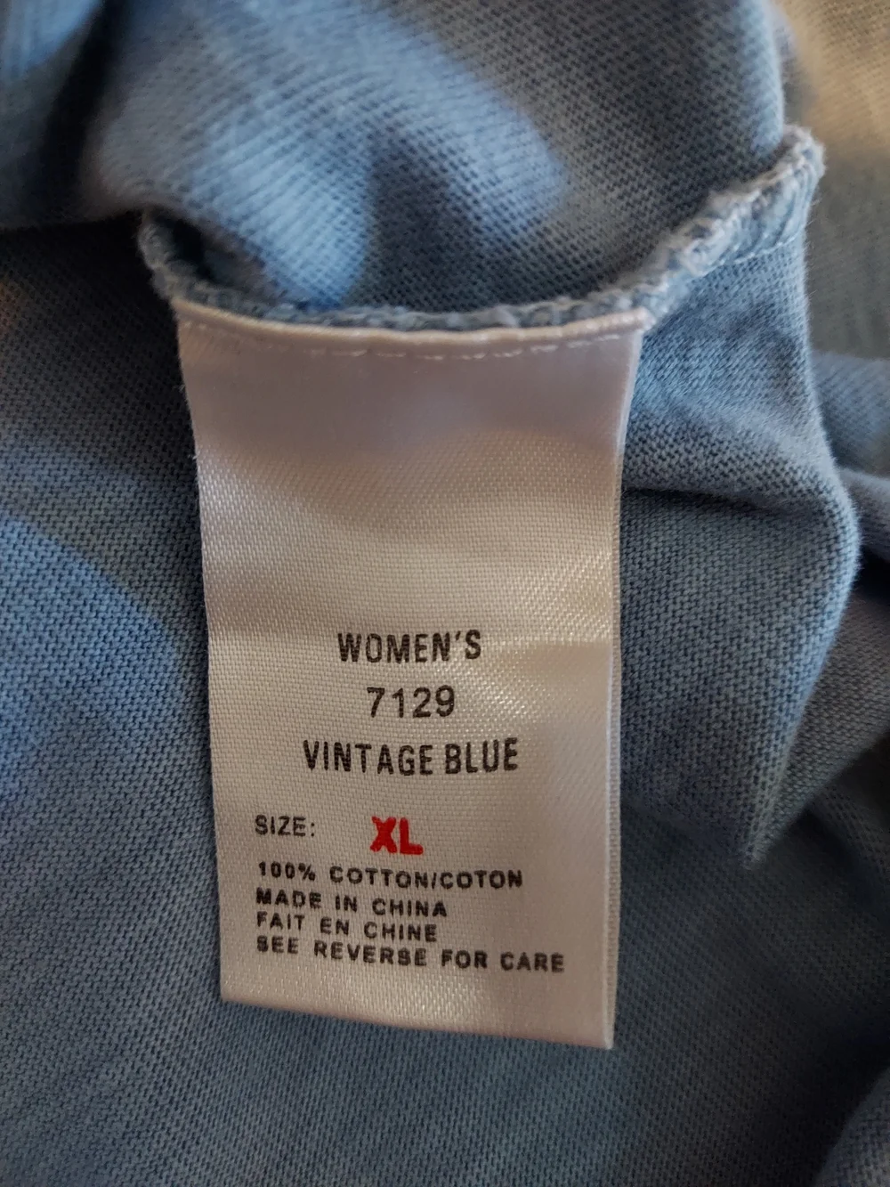 Woolrich Womens Light Blue Cotton Split Notch Neck Short Sleeve T-Shirt XL
